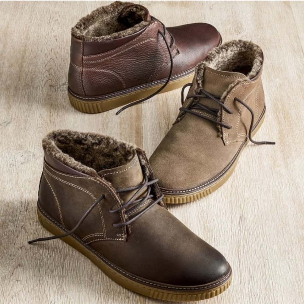 *NWOT* Johnston & Murphy Shearling Lined Chukka Boots